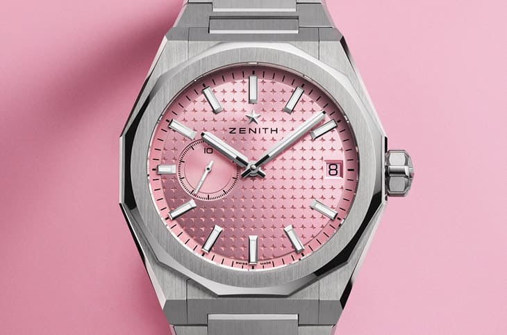 真力時連三年響應國際乳癌月打造粉紅色限量錶 此次設計基礎改成DEFY Skyline三針錶