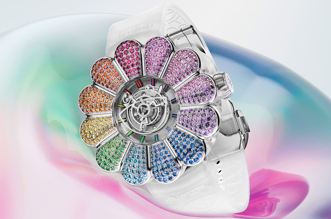 宇舶攜手村上隆打造最新MP-15「微笑之花陀飛輪」彩色寶石鑲好鑲滿讓人驚嘆