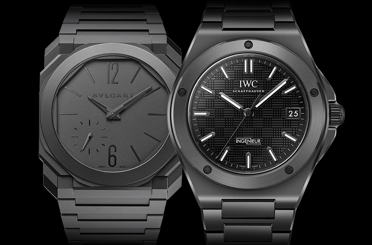 暗黑系對決 IWC與寶格麗黑色陶瓷三針錶比一比