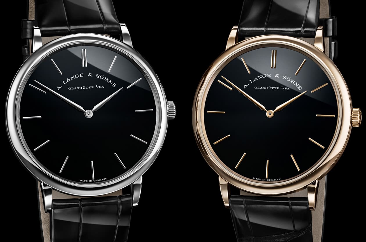 蜂蜜金的溫潤vs鉑金的冷冽 朗格Saxonia Thin黑面新作的雙重性格