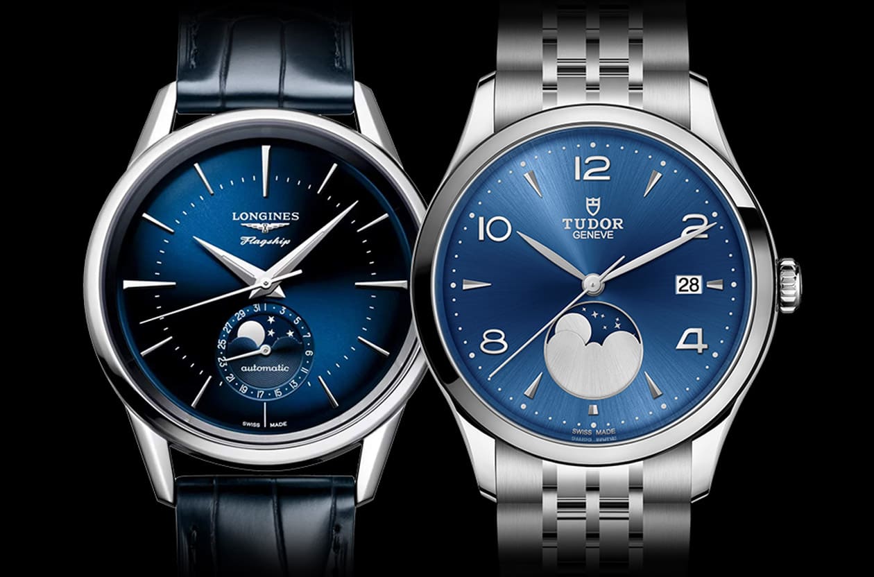 中價位月相錶 浪琴表Flagship Heritage與帝舵1926設計哲學比拼
