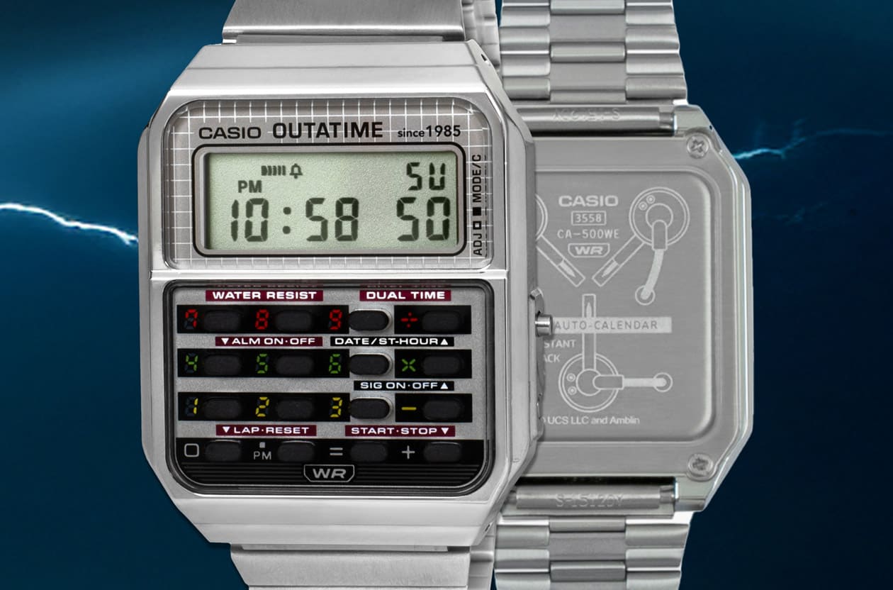 CASIO计算机表化身时光机 CA-500WEBF纪念《回到未来》40周年