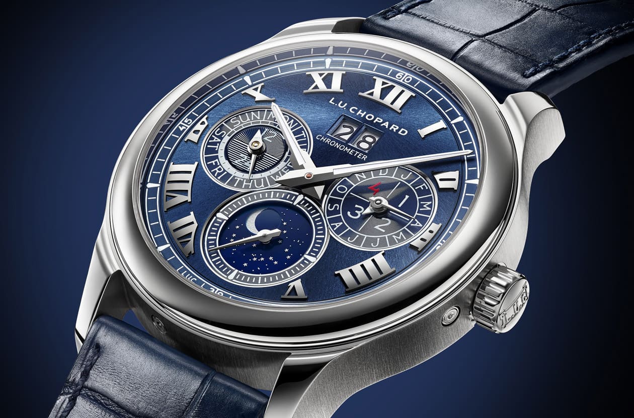 最優雅的自動萬年曆 蕭邦 L.U.C Lunar One運用微型自動盤讓40.5mm錶殼完美貼手