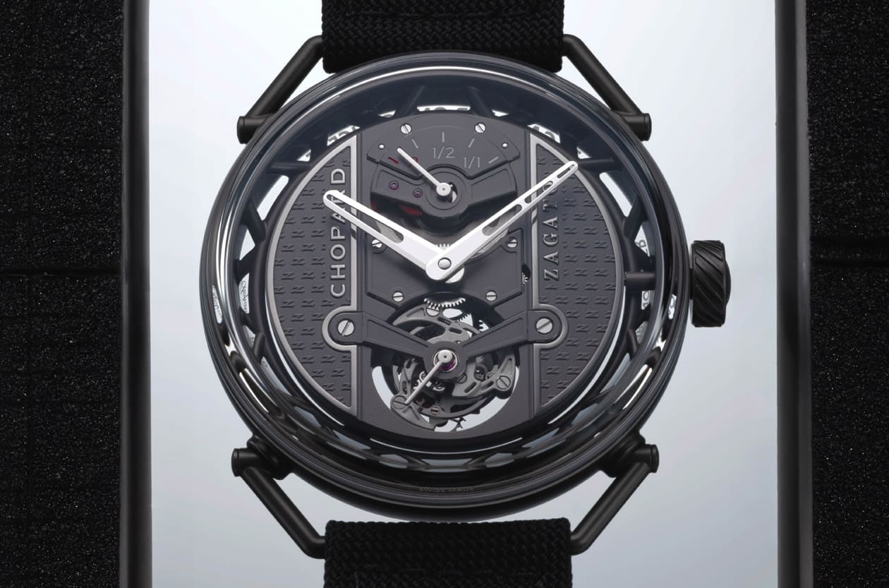 蕭邦史上最輕鈦殼 攜手Zagato打造賽車魂概念錶，不到40克科技風陀飛輪