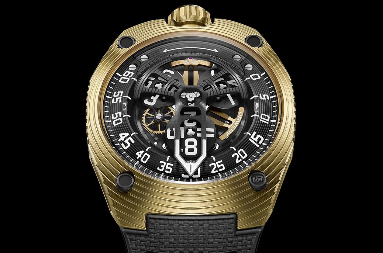 URWERK「黄金蝎子」惊艳发表：纯金战甲加持、逆跳摆尾回弹仅需0.01秒